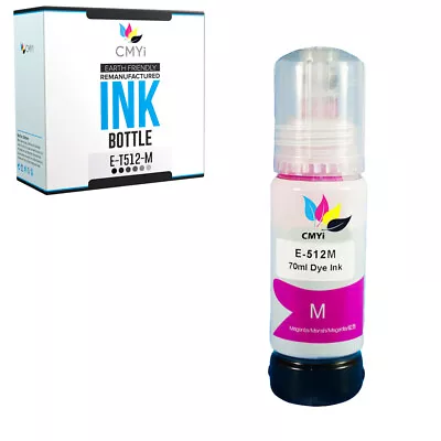1 PK Magenta 512 For Epson Ink Bottle Fits Expression Premium ET 7700 7750 • $9.89
