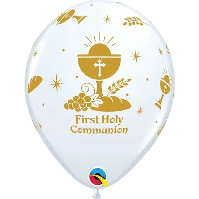 First Holy Communion Balloons - Qualatex Party Decorations 11  - Fast Dispatch • £3.99