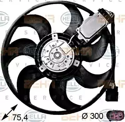 BEHR Radiator Fan Left 12V Fits PORSCHE AUDI VW Cayenne Q7 Touareg 7L0959455 • $203.40