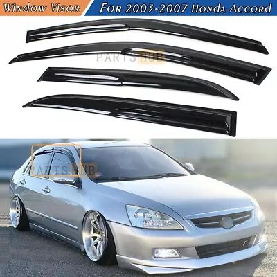 For 2003-2007 Honda Accord Wavy Mugen Style Window Visor Rain Guards Deflector • $30.99