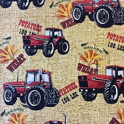 $3.97 • Buy RPFT10m International Harvester Farmall Tractor Potato Sack Cotton Quilt Fabric