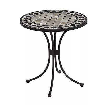 Home Styles Small Outdoor Bistro Table With Marble Tiles Design Table Top Constr • $193.70