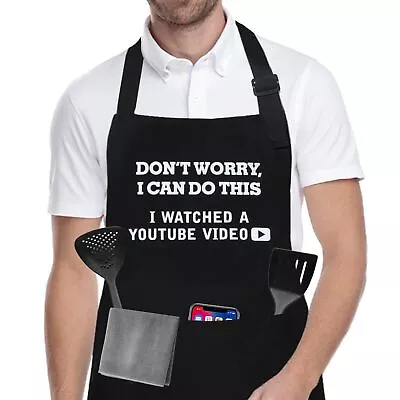 Funny Aprons For Men Customized Funny Gifts For Men Cooking Grilling BBQ Chef A • $15.36