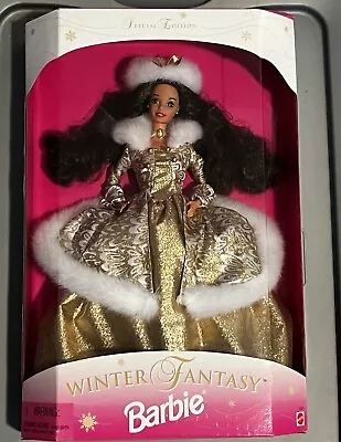 Winter Fantasy Barbie Brunette Doll  #15530 NIB Special Edition Mattel Year 1995 • $15