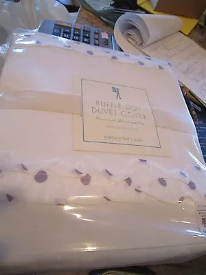 Pottery Barn Ruffle Dot Kids Twin Duvet Lavender  New • $35.99