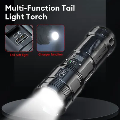 20000LM LED Flashlight Tactical Light Super Bright Torch USB Rechargeable Lamp • $44.64