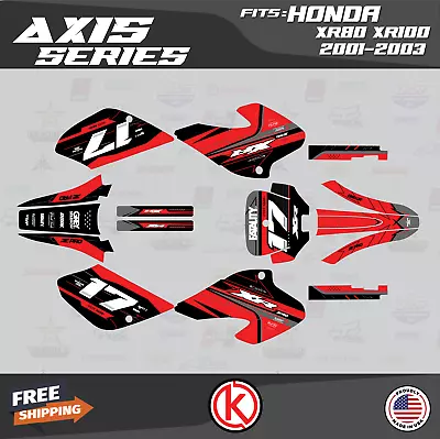 Graphics Kit For HONDA XR80 XR100 (2001-2003) Axis Series - Red • $59.99