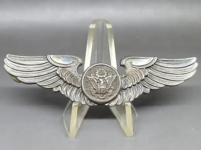 WWII Amico Sterling Silver US Military Army Air Force Aircrew Wings Badge • $95