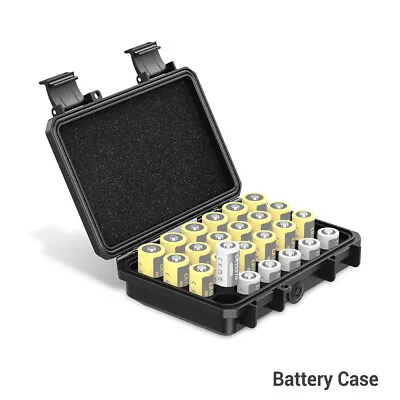 IP67 Waterproof CR123A CR16340 CR18350 CR15270 CR2 Battery Case Storage Holder • £22.79