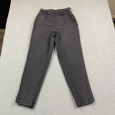Vintage Gloria Vanderbilt Jeans Womens 14 High Rise Black Denim Mom Fit Side Zip • $18.99