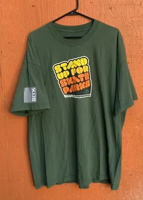 Vintage 1990s 2000s Tony Hawk Stand Up For Skate Parks Skateboarding T Shirt 2xl • $239.99