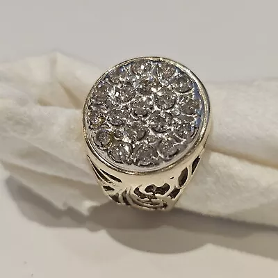 Mens 10k  Diamond Kentucky Cluster  Ring • $465