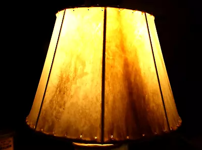Vintage Rustic Rawhide Lamp Shade Rustic Cabin Cowboy Handmade 8.25” Tall • $99.99