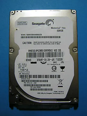 Seagate Momentus Thin ST320LT020 320Gb 2.5  SATA Hard Drive • £5.95