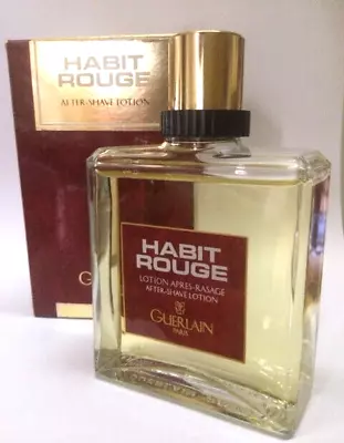 VINTAGE 1996 Guerlain HABIT ROUGE 100ml  Aftershave Splash • $149