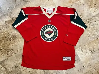 $10 • Buy Minnesota Wild Hockey Jersey Youth L/XL NHL #11 Zach Parise Red Reebok