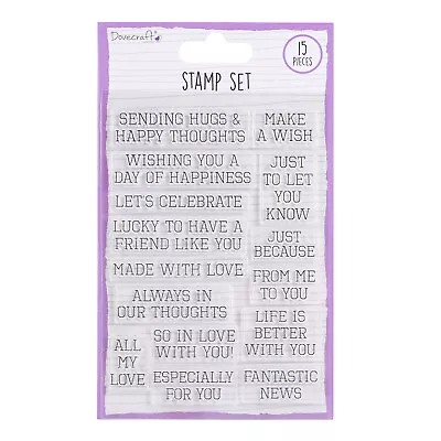 £2.50 • Buy General Stamp Set - 15 Stamps - Dovecraft Essentials - Card Making