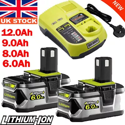 UK For RYOBI ONE+ Plus Battery 18V P108 8.0Ah High Capacity 18 Volt Lithium-Ion • £15.89