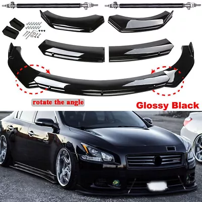 For 09-15 Nissan Maxima Front Bumper Lip Body Kit Spoiler Splitter Gloss-Black • $59.99