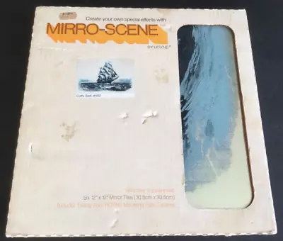 Vintage Mirro-Scene By Hoyne CUTTY SARK #502 70s 12x12 Mirror Tiles In Box! • $34.95