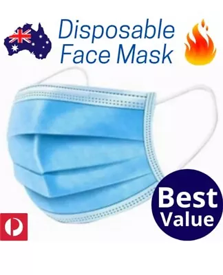 ✅ Protective FACE MASK Disposable Medical 3 Layer Filter Breathing Mouth AUS • $1