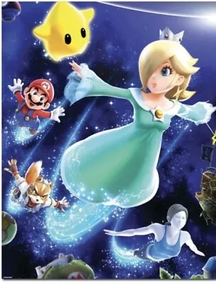 Club Nintendo Super Smash Bros. Poster (Mario Galaxy) NEW! • $35