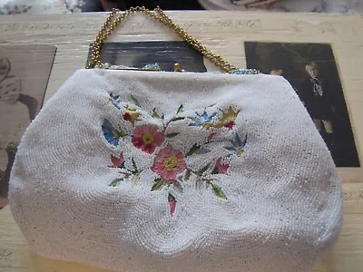 Vintage Made In France Handmade Beaded Evening Bag • $49