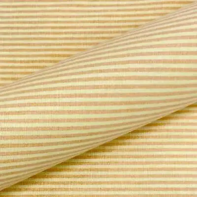 Cabin Yellow Striped Cotton Upholstery Fabric 54  • $17.99