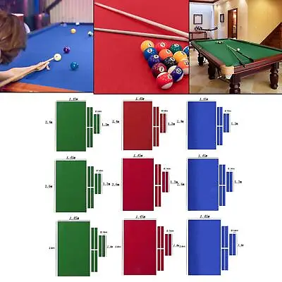 Billiard Pool Table Cloth Snooker Cloth Felt And 6 Pcs Strips 7ft/8ft/9ft • $119.06