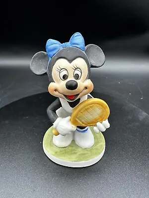 Vintage Disney Minnie Mouse Tennis Player Porcelain Ceramic Figure 4   • $19.99
