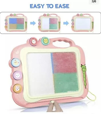 £13.50 • Buy Large Magnetic Drawing Board For Kids Erasable Colourful Scribble Writing Board