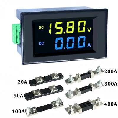 DC 0-600V 10A 20A 50A 100A LCD Digital Voltage Amp Panel Meter Voltmeter Ammeter • $24.79