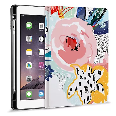 $24.99 • Buy FLOWER Folio Case Cover Pencil Holder For Apple IPad Air Pro 10.2 10.5 11 12.9