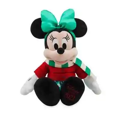 Disney Store Holiday Minnie Mouse Christmas Plush Toy Doll 14  H Stuffed Animal • £12.99