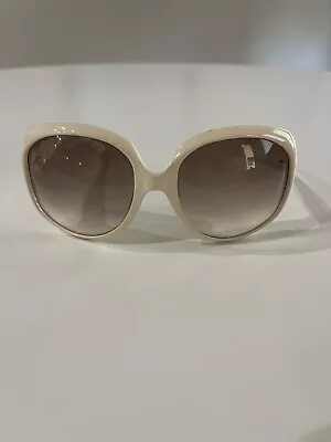 Vintage Y2K Christian Dior Glossy N5A02 Sunglasses 62 □ 20 125 Solid Oval White • $175