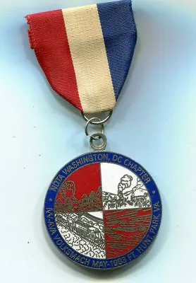 1983 Ndta Washington Dc Chapter Ivv Ava Volksmarch Ft Hunt Park Va Medal • $15