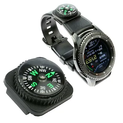 Watch Strap Mini Oil Filled Compass Button Military Survival Bushcraft Paracord • $3.47