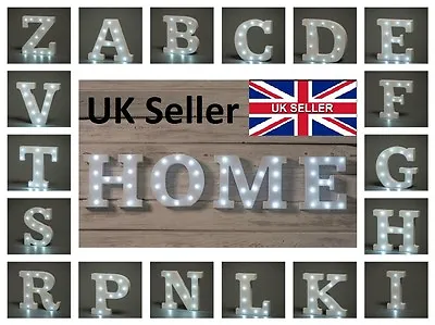 6 Inch Wooden Light Up Sign LED Marquee Letter Alphabet Light Sign Wedding Party • £8.89