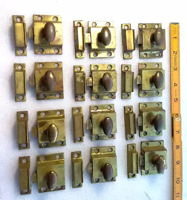 12 Vintage Jelly Cupboard Turn Knob Cabinet Latches With Keepers Unbranded • $149.99