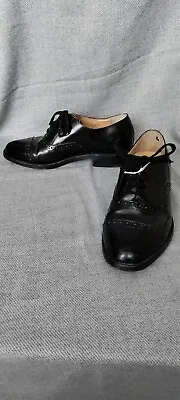 Men’s Samuel Windsor Black Leather Oxford Brogues Shoes Formal Work UK 6 #253 • £29.99