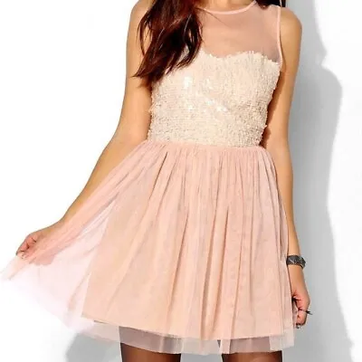 £37.20 • Buy Pins & Needles Party Dress 10 L Urban Outfitters Sequin Bodice Tulle Layer Skirt