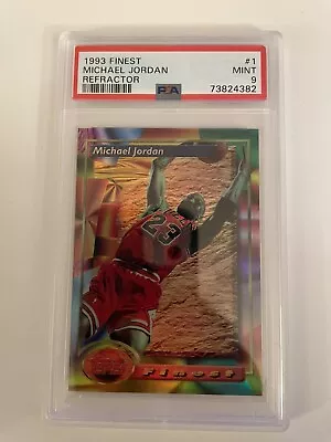 1993 Topps Finest Michael Jordan Refractor #1 PSA 9 MINT • $3000