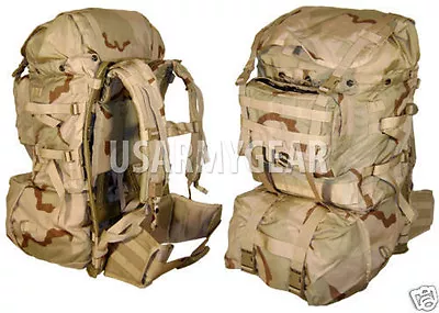 US Molle 2 Large Desert Ruck Sack Main Bag Back Pack Frame Shoulder Straps Waist • $191