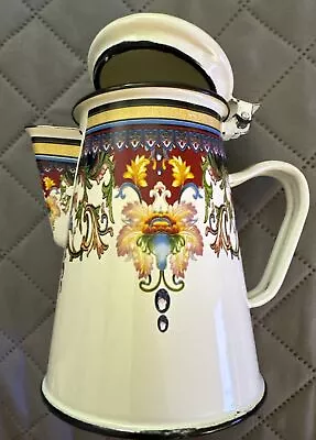 Vinegar Pots Enamel Coffee Pot Enamelware Percolator • $28