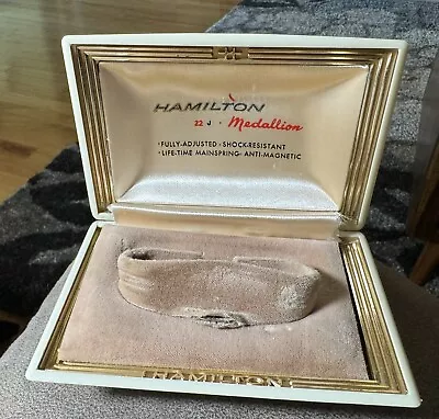 Vintage Hamilton Medallion 4 1/2” By 3” Watch Presentation Box • $15