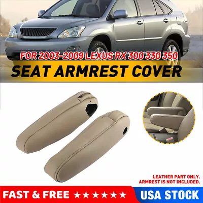 2xFront Seat Armrest Cover For Lexus RX 300 330 350 2003-2009 Beige Tan Leather • $18.99