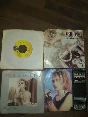 Madonna 45 Vinyl Lot 4- Like A Virgin-crazy For You-borderline-material Girl • $9