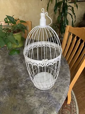 Vintage Bird Cage Wishing Well Alternative For Wedding Money Gift Metal Birdcage • $40