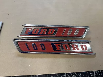 1967 FORD F100 TRUCK HOOD EMBLEMS Pair OEM 67 NICE!!! • $154.99