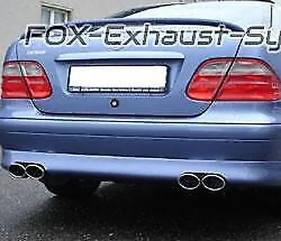 Duplex Sports Exhaust Mercedes CLK W208 C208 Coupe A208 Cabriolet 2x88x74mm Oval • $849.31